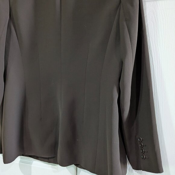 Kate Hill Women's Blazer, Size 12, Brown, Single Breasted, Notch Collar, Pockets - Picture 10 of 15
